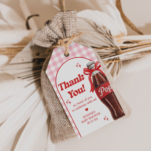 She's Ready to Pop Soda Baby Shower Gift Tags