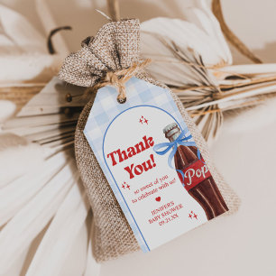 She's Ready to Pop Soda Baby Shower Gift Tags