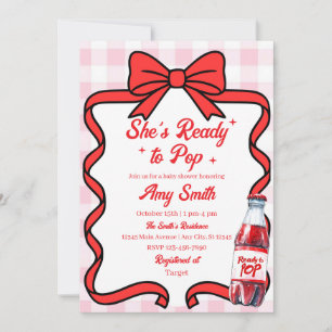 She's Ready to Pop Soda Baby Shower Invitation