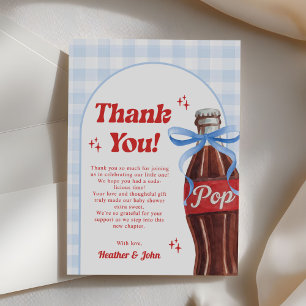 She's Ready to Pop Soda Baby Shower Thank You Card