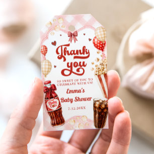 She's Ready to Pop Soda Baby Shower Thank You Gift Tags
