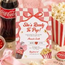 She's Ready To Pop Soda Cola Pink Baby Shower