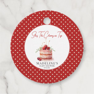 She's the Cherry on Top Baby Shower Favor Tag