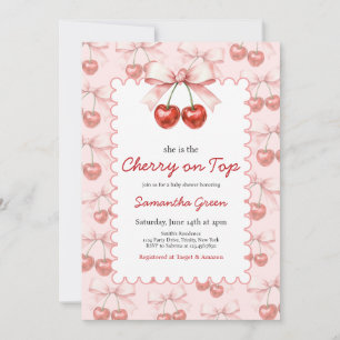 She's the Cherry on Top Baby Shower Invitation
