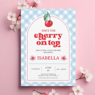 She's the Cherry on Top Baby Shower Invitation