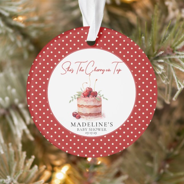 She's the Cherry on Top Baby Shower  Ornament (Tree)