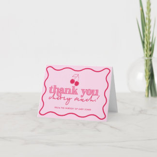 She's the Cherry on Top Baby Shower Thank You Card