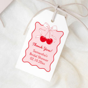 She's the Cherry On Top Bridal Shower Favour Gift Tags