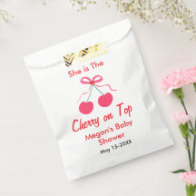 She's The Cherry on Top Coquette Girl Baby Shower