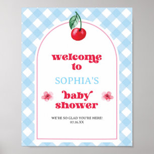 She's the Cherry On Top, Welcome Baby Shower Poster