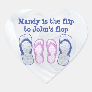she's the flip to my flop heart sticker
