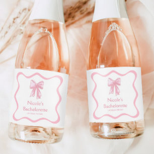 She's Tying the Knot Bachelorette Champagne Sparkling Wine Label
