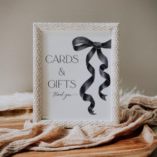 She's tying the knot Black Bow Cards And Gifts Poster