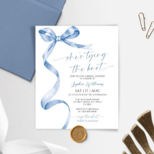 She's Tying the Knot Blue Bow Bridal Shower