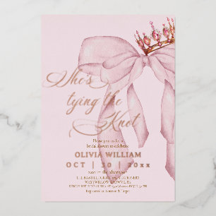 She's Tying The Knot Blushing Bow Bridal Shower
