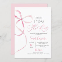 She's Tying the Knot Bow Bridal Shower Invitation