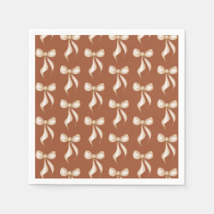 She's Tying the Knot Bow Pattern Bridal Shower Napkin