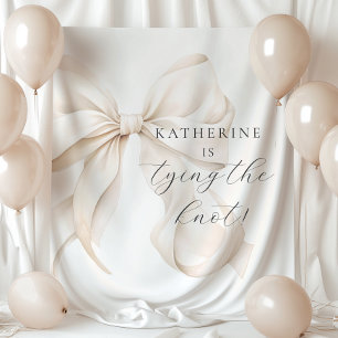 She's tying the Knot Bridal Shower Backdrop Tapestry