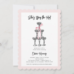 She's Tying the Knot Bridal Shower Coquette  Invitation