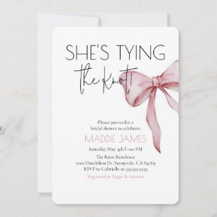 She's Tying The Knot Bridal Shower Invitation