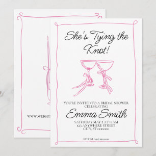 She's Tying the Knot Bridal Shower Invitation