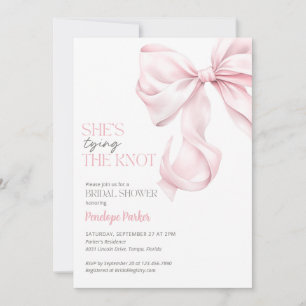 She's Tying the Knot Bridal Shower Invitation