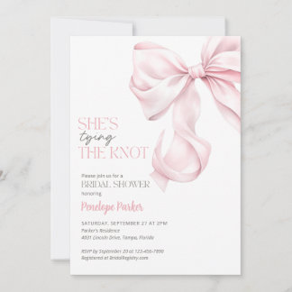 She's Tying the Knot Bridal Shower Invitation