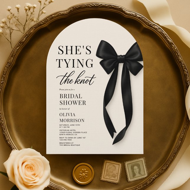 She's Tying The Knot Bridal Shower  Invitation (Creator Uploaded)