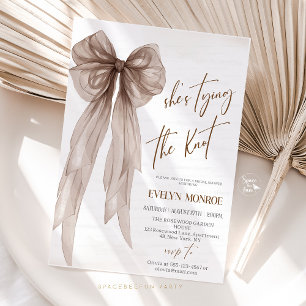 She's tying the knot Bridal shower Invitation
