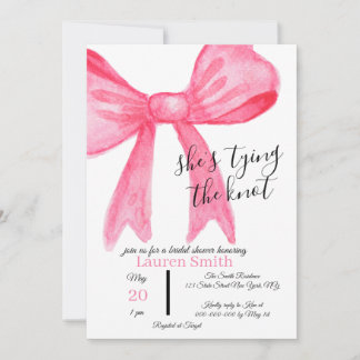 "She's Tying the Knot" Bridal Shower Invitation