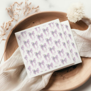 She's Tying the Knot Bridal Shower Lilac Bow Napkin