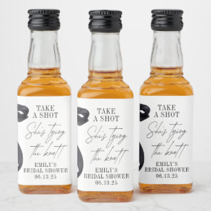 She's Tying the Knot Bridal Shower Party Favour Liquor Bottle Label