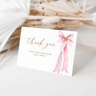 She's Tying The Knot Bridal Shower Thank You Card