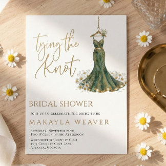 She's Tying the Knot Daisies Dress Bridal Shower Invitation