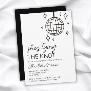 She's Tying The Knot Disco Bridal Shower Invitation