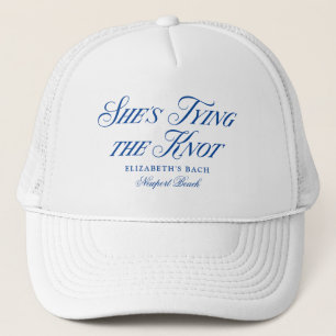 She's Tying the Knot Elegant Hand Drawn Bows Trucker Hat