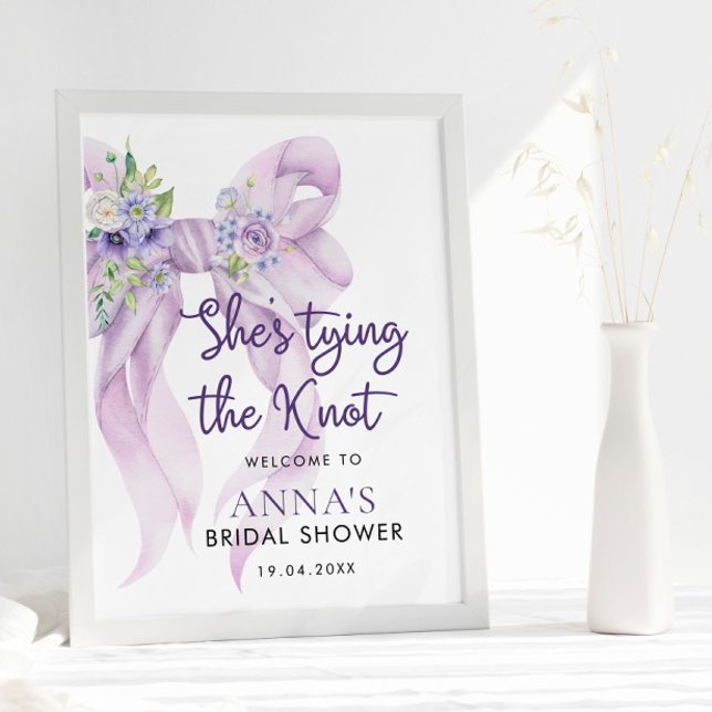 Shes Tying the Knot Floral Bridal Shower  Poster (Creator Uploaded)