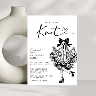 She's Tying The Knot  Ghost Floral  Bridal Shower Invitation
