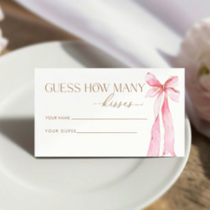 She's Tying The Knot Guess How Many Kisses Enclosure Card