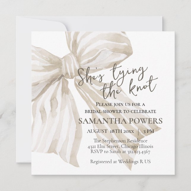 She's Tying the Knot Holiday Card (Front)