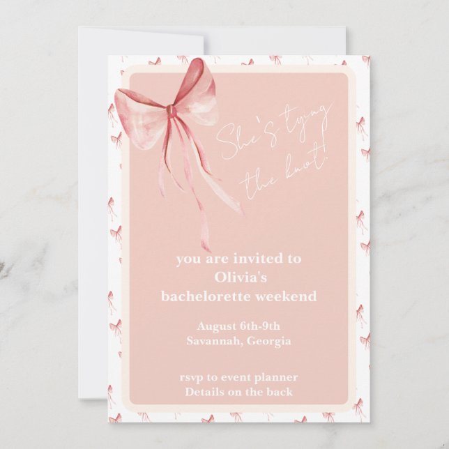 She's Tying the Knot  Invitation (Front)