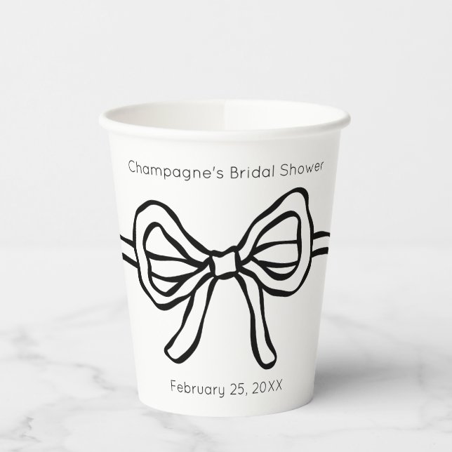 She's Tying The Knot Modern Bridal Shower Paper Cups (Left)