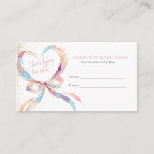 Shes Tying The Knot Pink Bow Guess How Many Kisses