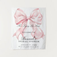 She's Tying The Knot Pink Bow Welcome Sign