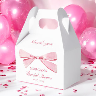 She's Tying The Knot Pink Bridal Shower Favour Box
