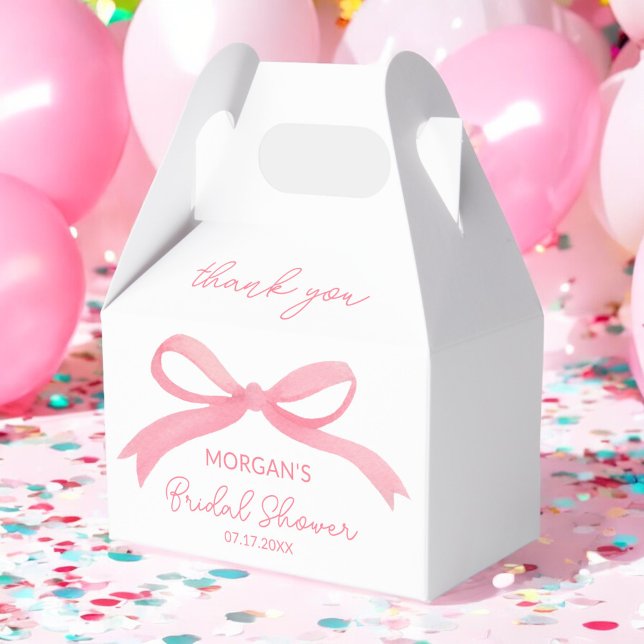 She's Tying The Knot Pink Bridal Shower  Favour Box (Creator Uploaded)