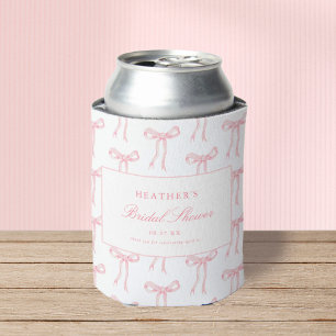 She's Tying The Knot Pink Bridal Shower Favours Can Cooler