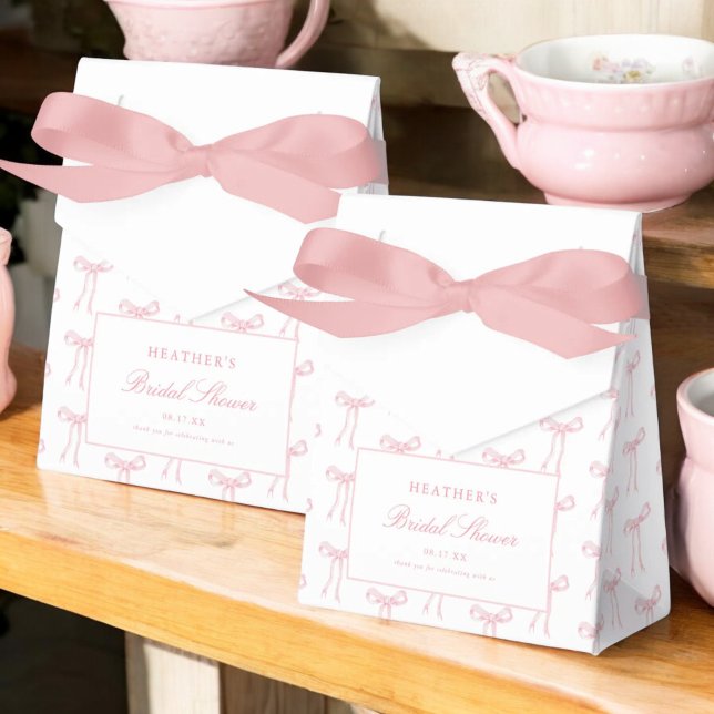 She's Tying The Knot Pink Bridal Shower Favours Favour Box (Creator Uploaded)