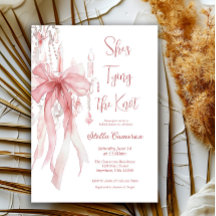 She's Tying the Knot Pink Ribbon Bridal Shower
