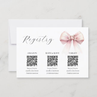 She's Tying The Knot Registry Invitation Insert